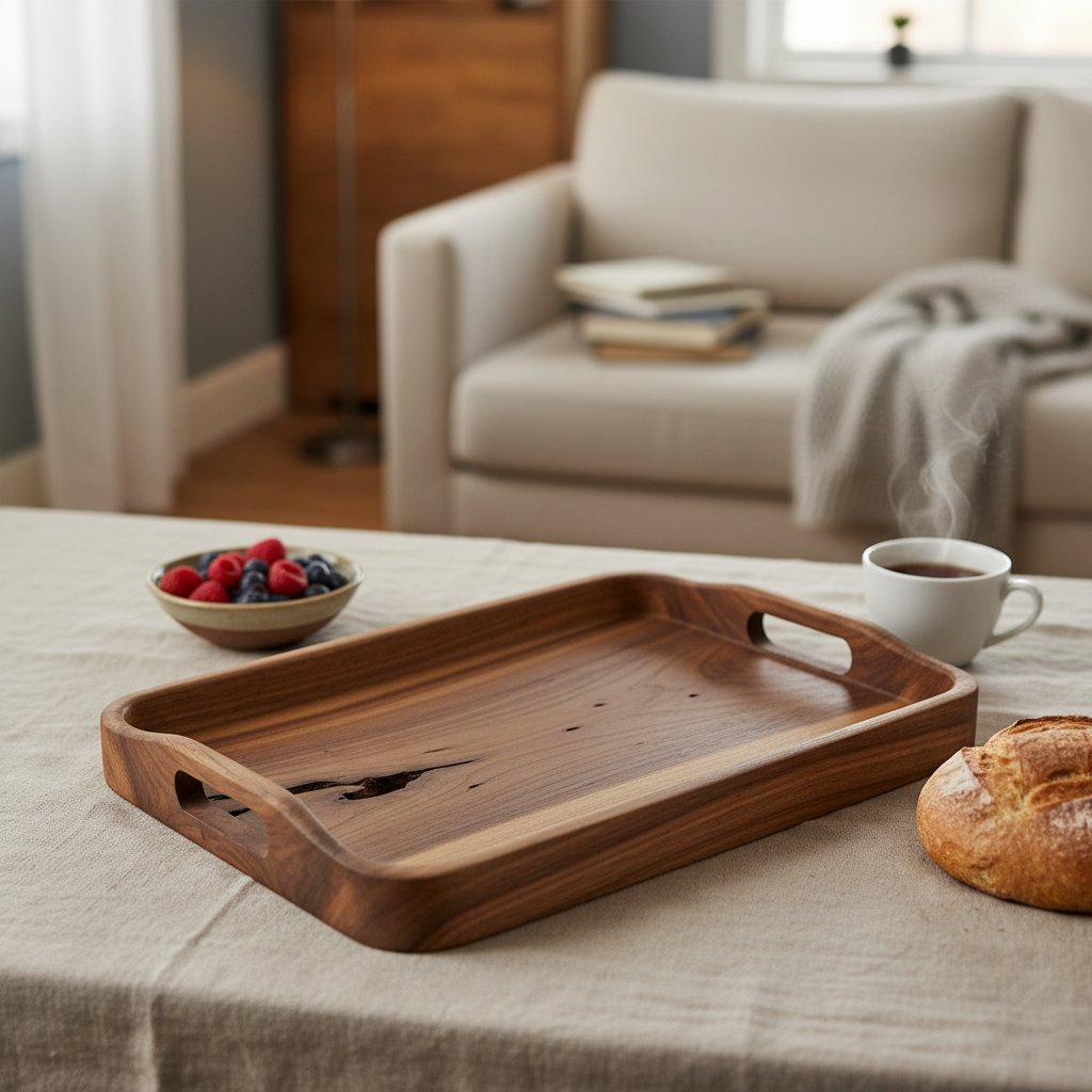 wooden serving tray