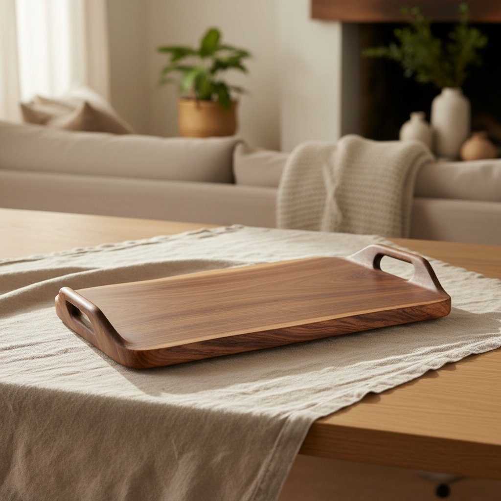 wooden serving tray