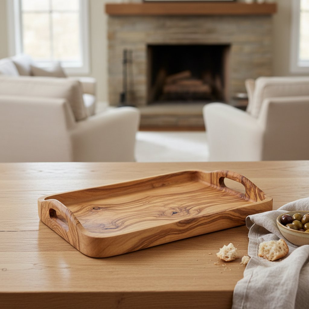wooden serving tray