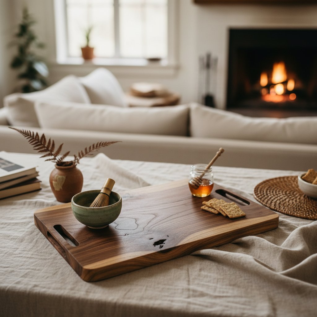 wooden serving tray