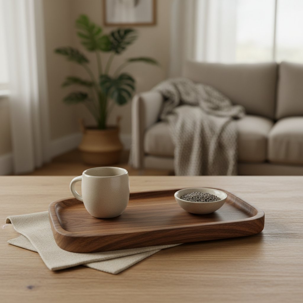 wooden serving tray