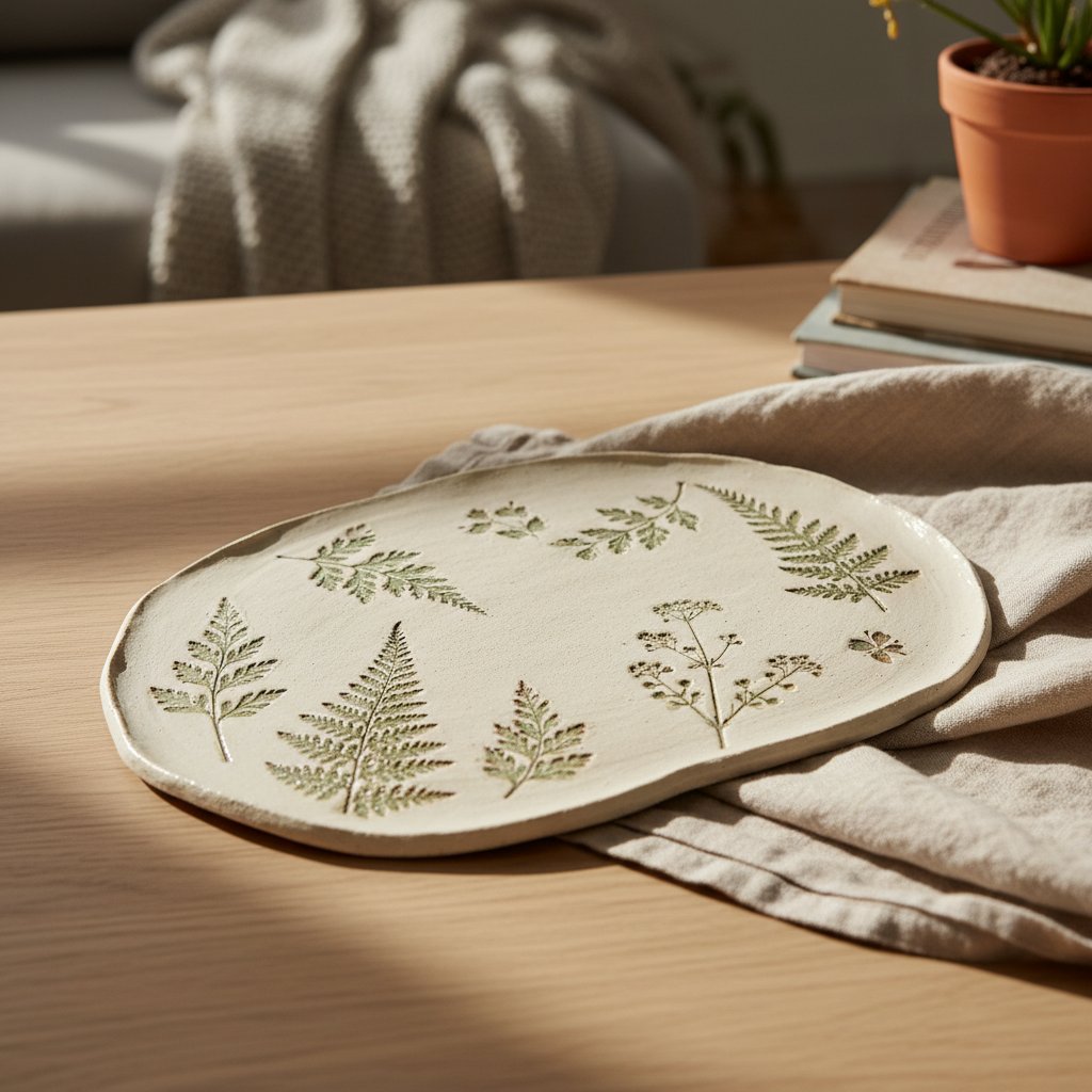 Ceramic Board - Botanical Imprint