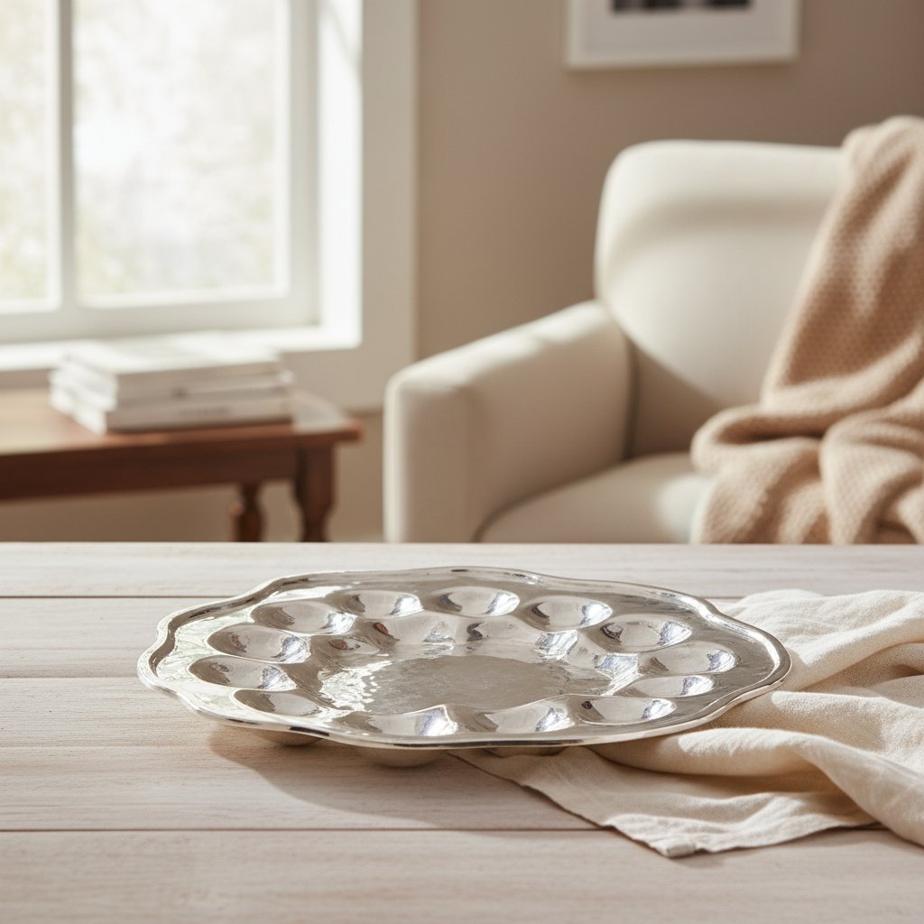Egg Platter - Silver