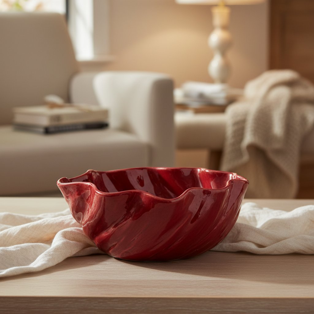 Decorative Bowl Shell - Red