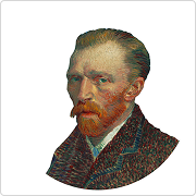 Portrait illustration inspired by Vincent van Gogh