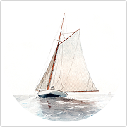 Illustration of a sailboat on the water