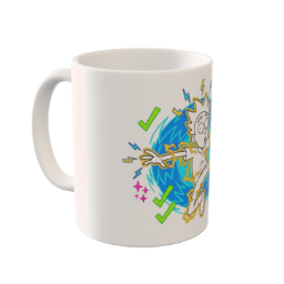Productivity Burst Lightning Character Custom Mug