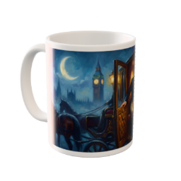 Regency London Carriage Ride Custom Mug - Elegant Couple