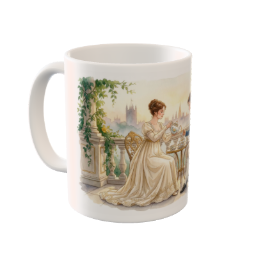 Regency London Afternoon Tea Custom Ceramic Mug & Plate