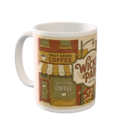 Wicker Park Chicago Vintage Coffee & Music Custom Mug